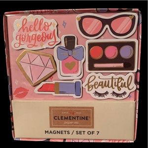 New in box Set of 7 fashionista magnets makeup